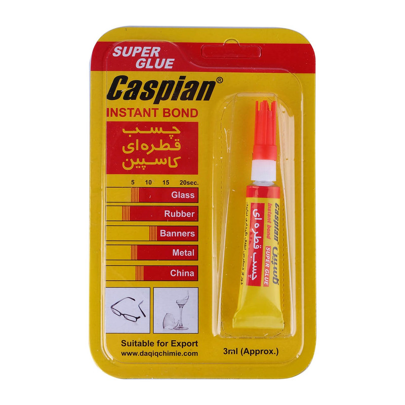 تصویر چسب قطره ای کاسپین مدل Super Glue حجم 3 گرم بسته 12 عددی 