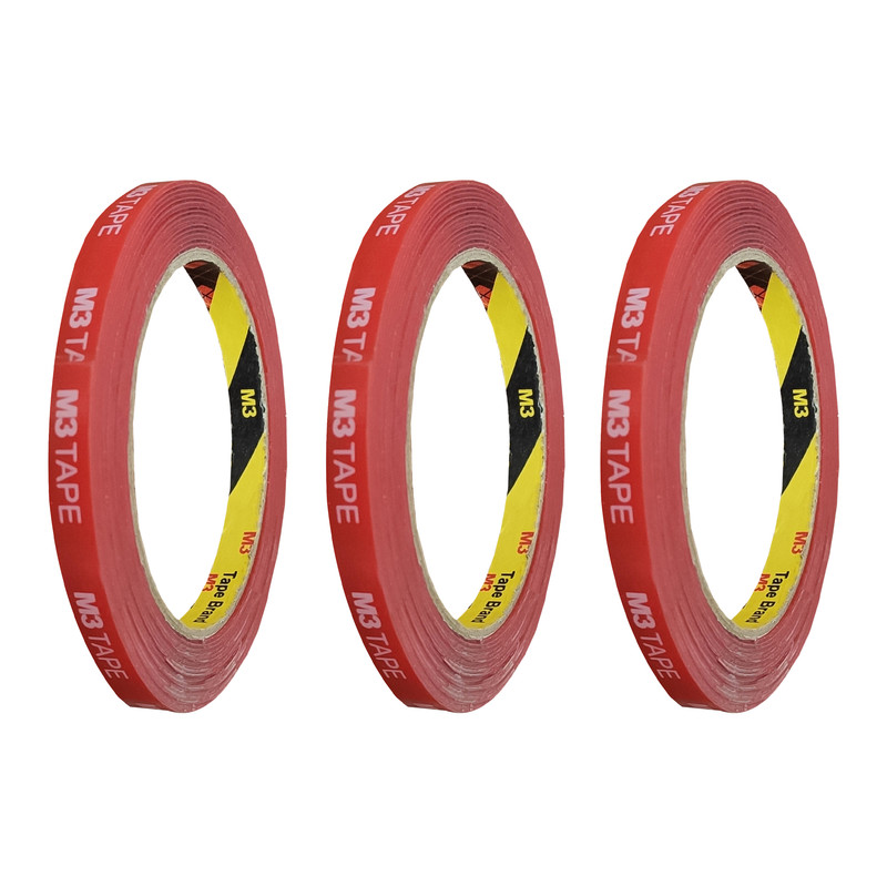 تصویر ‌چسب دوطرفه تری ام مدل 02 عرض 1 سانتی متر بسته 3 عددی 