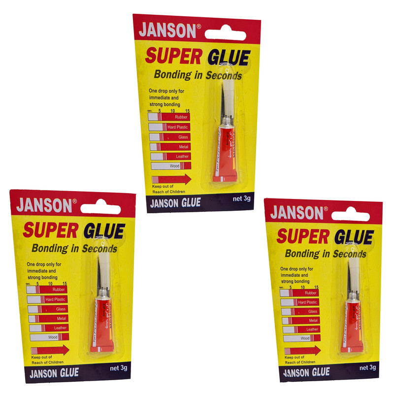 تصویر چسب قطره ای جانسون کد cham3 وزن 3 گرم بسته 3 عددی 