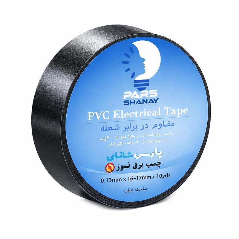 چسب برق پارس شانای مدل PVC عرض 1.6 سانتی متر بسته 100 عددی