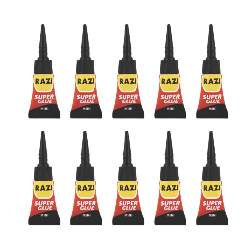 چسب قطره ای رازی مدل superglue حجم 1 میلی لیتر بسته 10عددی