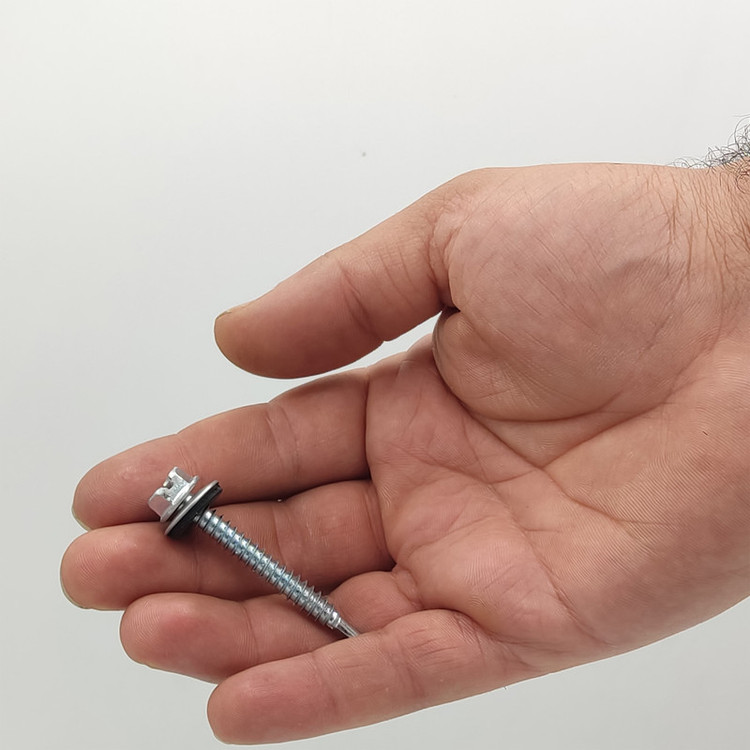 پیچ سرمته هامر مدل شیروانی واشردار کد 50mm بسته 10 عددی