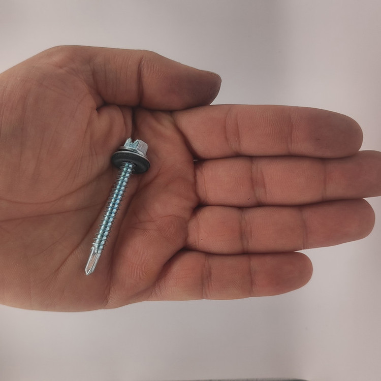 پیچ سرمته هامر مدل شیروانی واشردار کد 50mm بسته 10 عددی