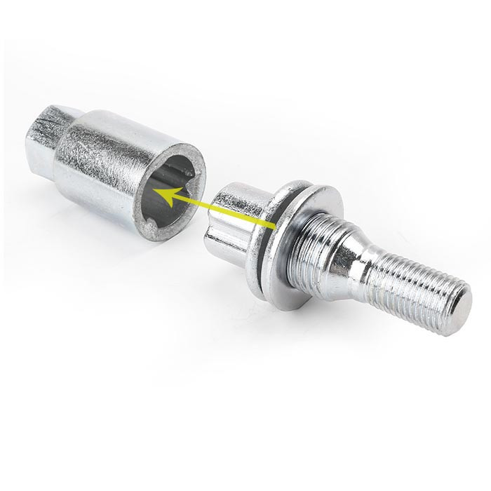 پیچ چرخ و رینگ ضد سرقت خودرو چیکال مدل M-58 مناسب برای زانتیا مجموعه 6 عددی