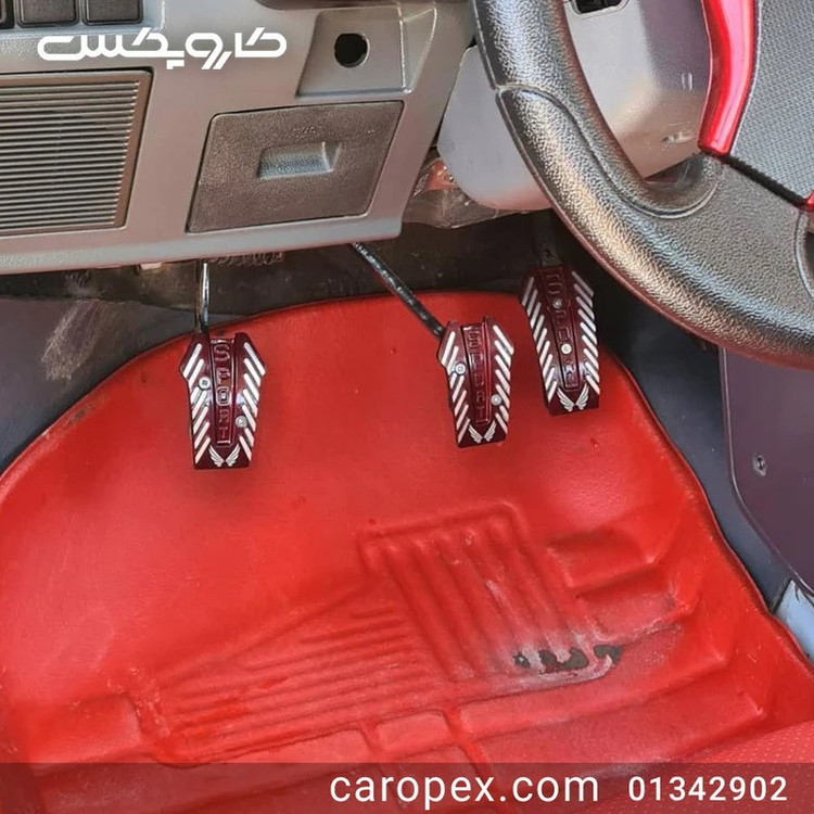 روکش پدال تزیینی خودرو چیکال مدل YAZDI-RD طرح پره ای کد P-628
