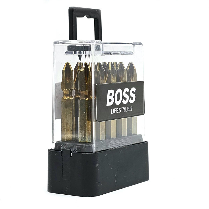 نوک پیچ گوشتی دو سر چهار سو باس مدل ph2-65MM مجموعه 10 عددی