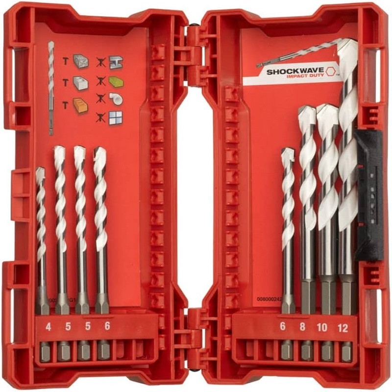 مته همه کاره میلواکی مدل SHOCKWAVE مجموعه 8 عددی