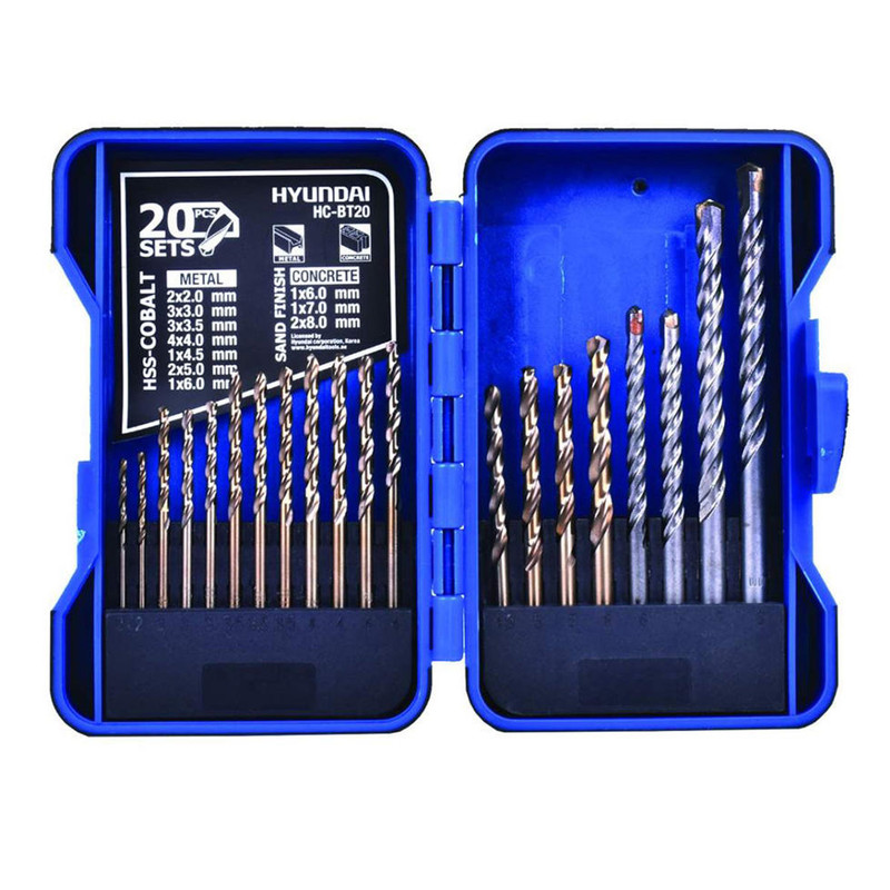 مجموعه 20 عددی مته هیوندای مدل 0HC-BT20