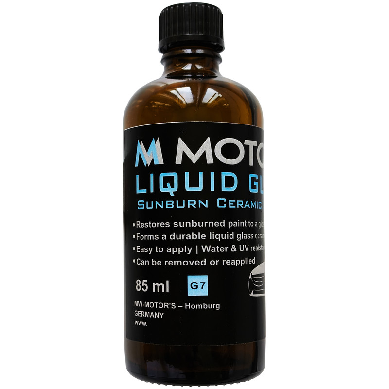 محلول سرامیک رفع آفتاب سوختگی خودرو ام موتورز مدل  Liquid Glass G7 حجم 85 میلی لیتر