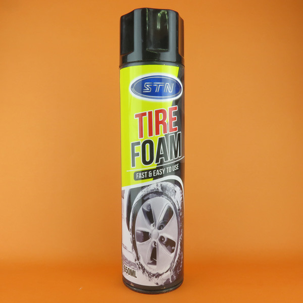 اسپری واکس و فوم لاستیک خودرو اس تی ان مدل STN Tire Cleaner حجم 650 میلی لیتر