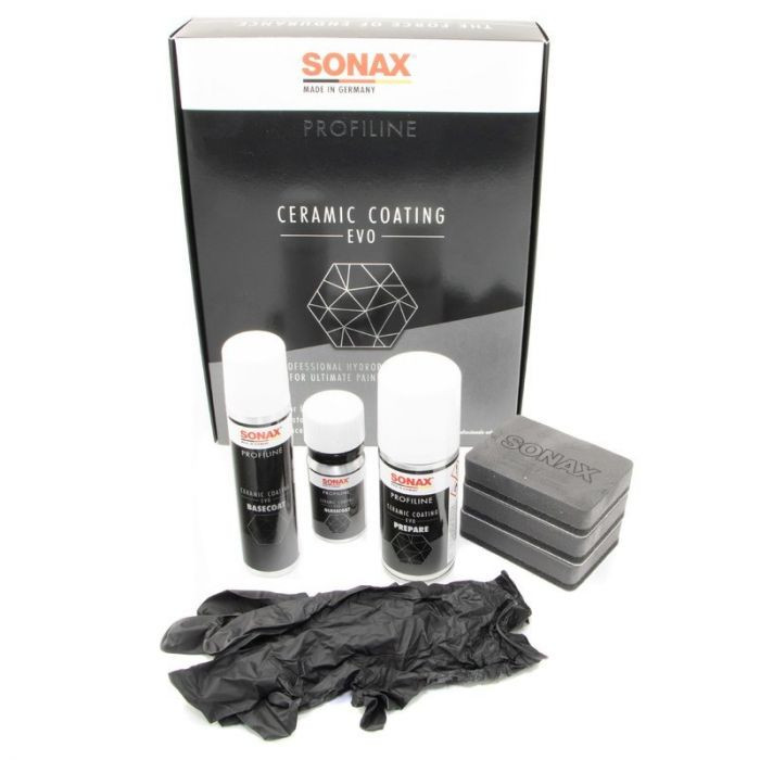 محافظ رنگ بدنه خودرو سوناکس مدل ceramic coating evo کد 09300 حجم 235 میلی لیتر مجموعه 6 عددی
