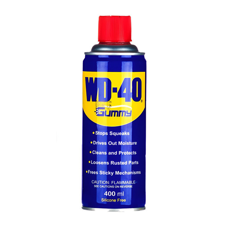 اسپری روان کننده و زنگبر قطعات مکانیکی خودرو گامی مدل WD40 سیلیکون فری حجم 400 میلی لیتر