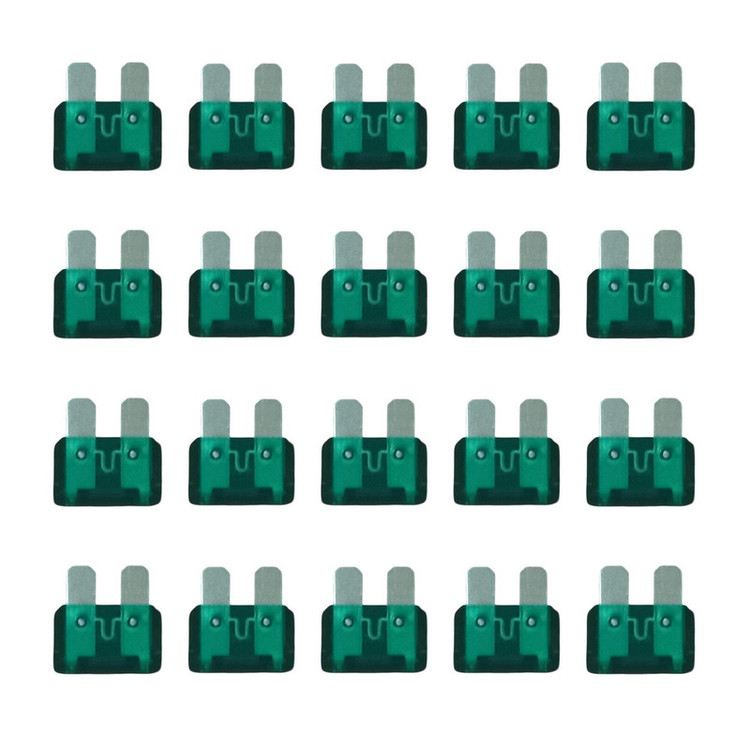 فیوز 2 پایه خودرو بوف 30 آمپر مدل FLOSSER مجموعه 20عددی