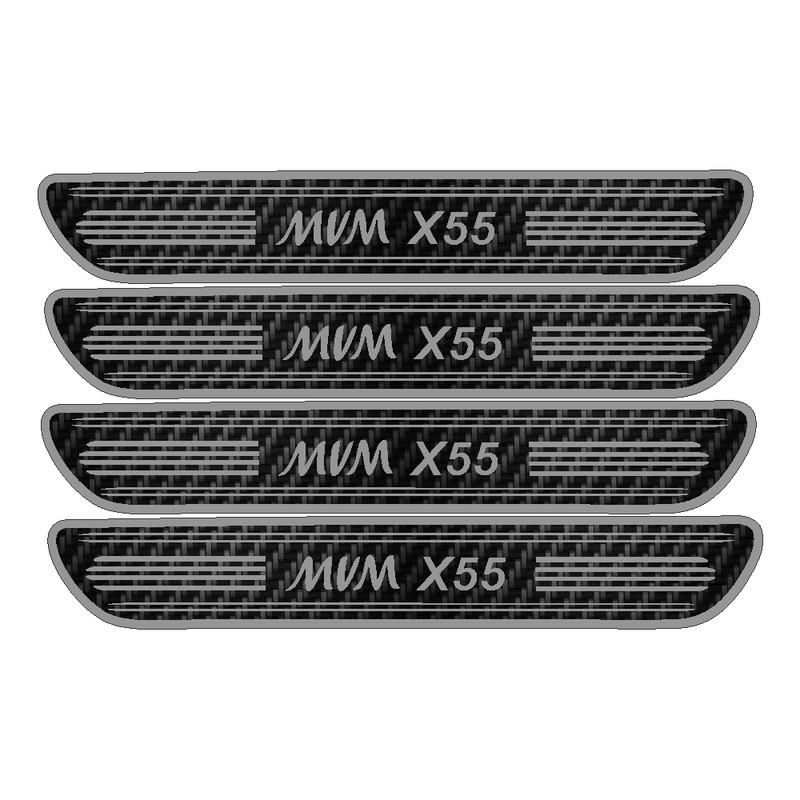 برچسب بدنه خودرو مهدیار مدل کربن کد sp131 مناسب برای MVM X55 بسته 4 عددی