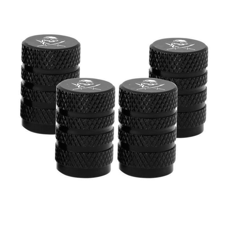 سروالف لاستیک خودرو طرح دزد دریایی مدل Pirate4BLK بسته 4 عددی