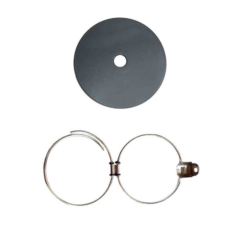 درب باک بنزین خودرو قطعه سازان کبیر مدل BAK-206GRY-887 مناسب برای پژو 206 به همراه نگهدارنده