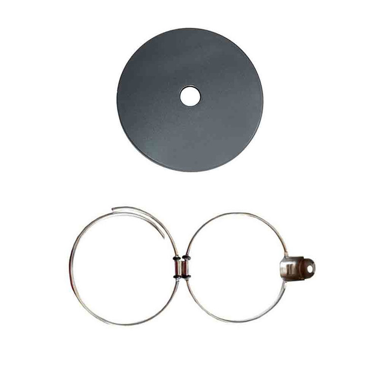 درب باک بنزین خودرو قطعه سازان کبیر مدل BAK-206GRY-887 مناسب برای پژو 206 به همراه نگهدارنده