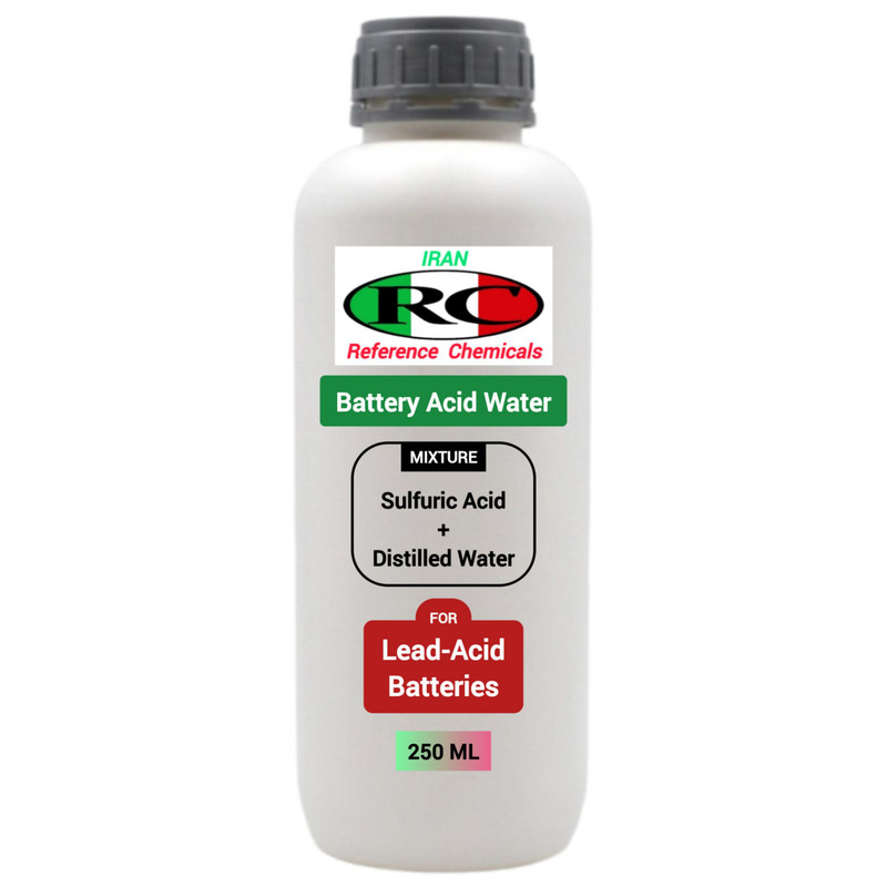 آب اسید باتری رفرنس کمیکالز مدل Sulfuric Acid حجم ۲۵۰ میلی‌لیتر