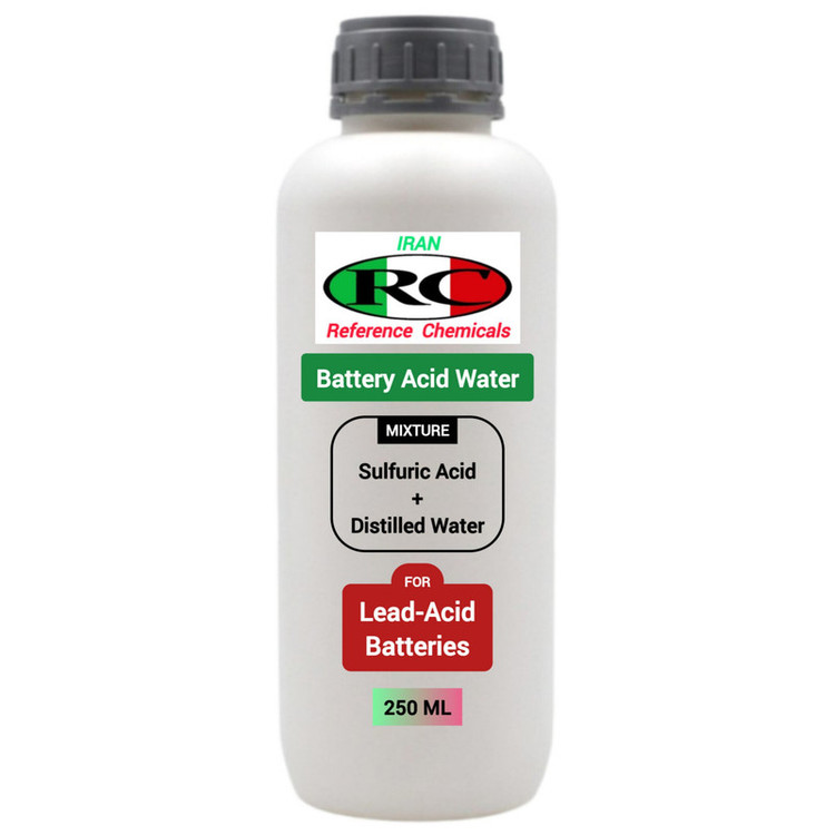 آب اسید باتری رفرنس کمیکالز مدل Sulfuric Acid حجم ۲۵۰ میلیلیتر