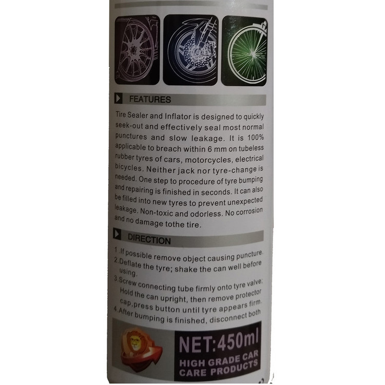 اسپری رفع پنچری لاستیک وسلی مدل VSL45 حجم 450 میلی لیتر