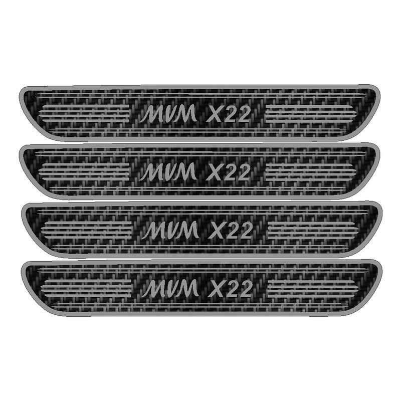 برچسب بدنه خودرو مهدیار مدل کربن کد sp130 مناسب برای MVM X22 بسته 4 عددی