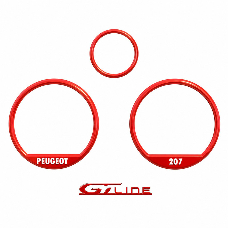 حلقه دور کیلومتر مدل HLG-207-LOGO مناسب برای پژو 207 بسته  4 عددی