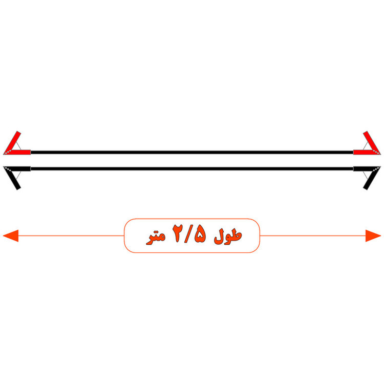 کابل اتصال باتری به باتری خودرو مدل 1200A-2.5m مجموعه دو عددی