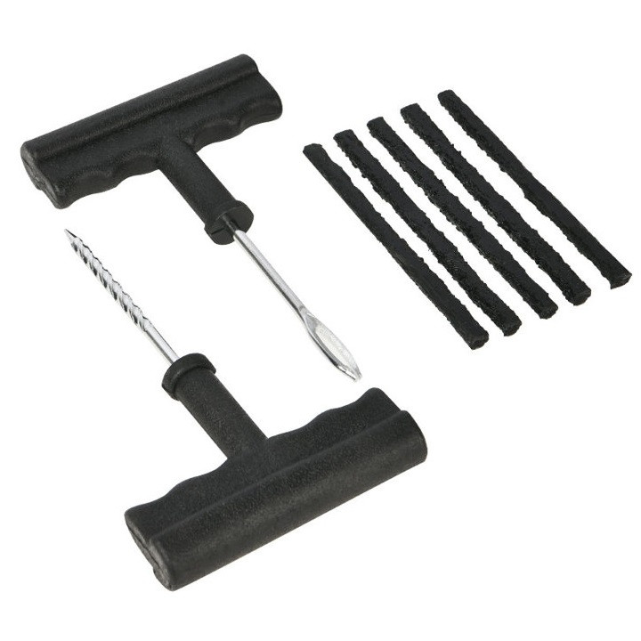 کیت پنچرگیری لاستیک خودرو  دلی مدل DL120001 مجموعه 7 عددی