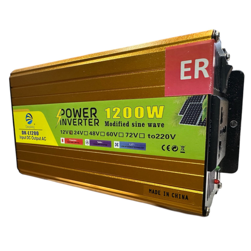 مبدل برق خودرو دیپ کینگ مدل 12V-TO-220V-1200W