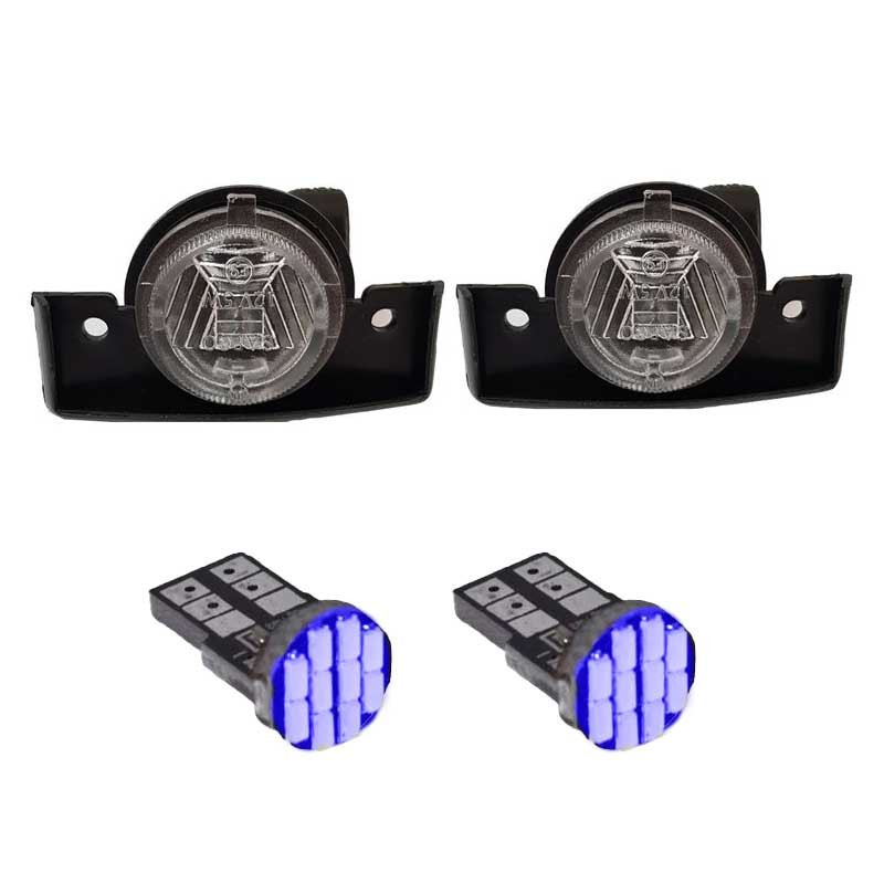 چراغ پلاک خودرو قطعه سازان کبیر مدل EK-405BLU-3010368 مناسب برای پژو 405 به همراه لامپ مجموعه 4 عددی