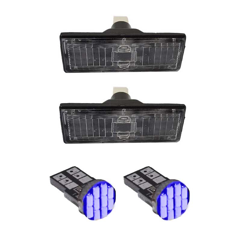 چراغ پلاک خودرو قطعه سازان کبیر مدل EK-SAMANBLU-3010370 مناسب برای سمند به همراه لامپ مجموعه 4 عددی