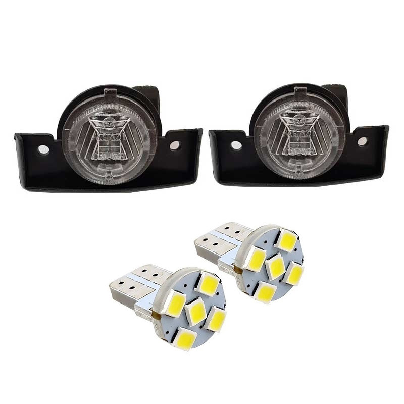 چراغ پلاک خودرو کالانیکس مدل EK-405WH5SMD-10693 مناسب برای پژو 405 به همراه لامپ مجموعه 4 عددی