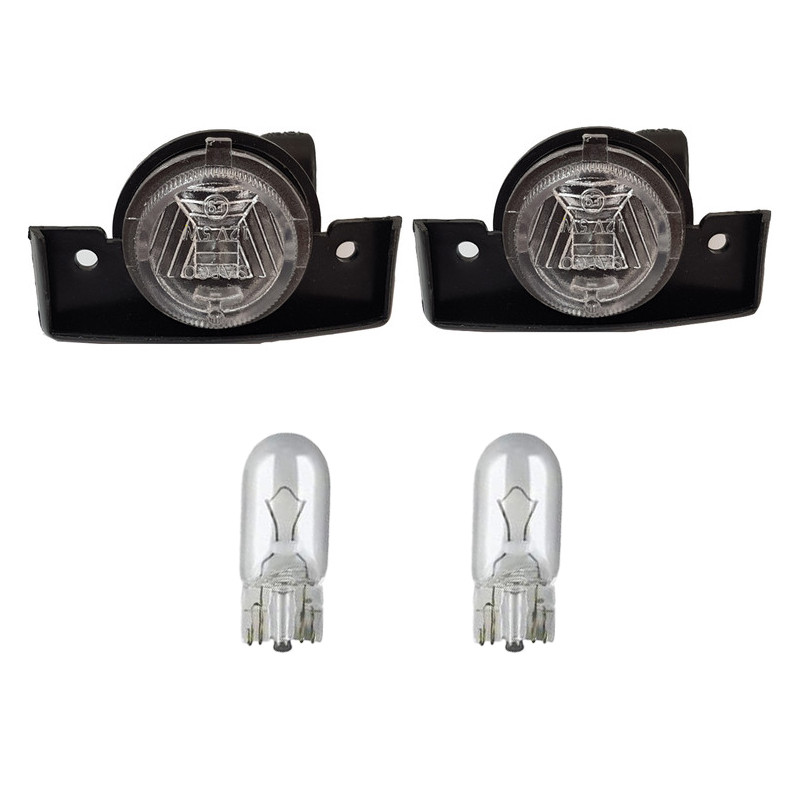 چراغ پلاک خودرو قطعه سازان کبیر مدل EK-405-30942 مناسب برای پژو 405 به همراه لامپ مجموعه 4 عددی