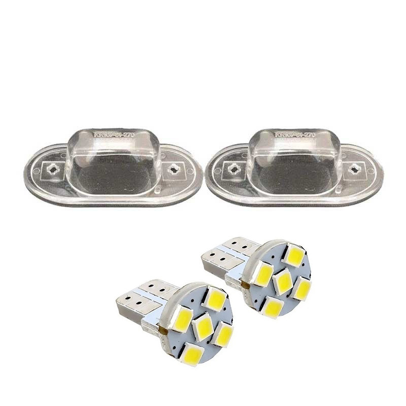 چراغ پلاک خودرو کالانیکس مدل EK-TIBAWH5SMD-10690 مناسب برای تیبا به همراه لامپ مجموعه 4 عددی