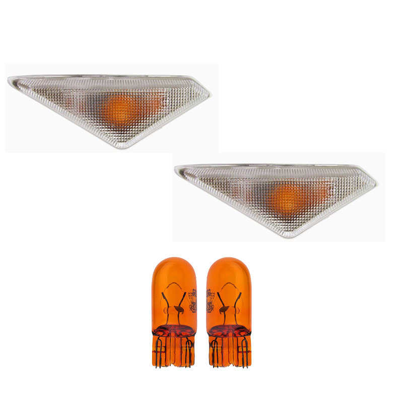 چراغ گلگیر خودرو قطعه سازان کبیر مدل LIGHT-QUICKWH-30966 مناسب برای کوئیک به همراه لامپ مجموعه 4 عددی
