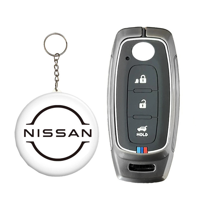 کاور ریموت و سوئیچ خودرو کالانیکس مدل COV-NISSANFLZ-100238 طرح فلزی مناسب برای نیسان سیلفی به همراه جاسوئیچی