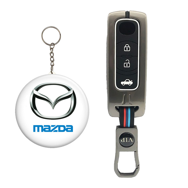 کاور ریموت و سوئیچ خودرو کالانیکس مدل COV-MAZDA-100335 طرح فلزی مناسب برای مزدا 3 به همراه جاسوئیچی