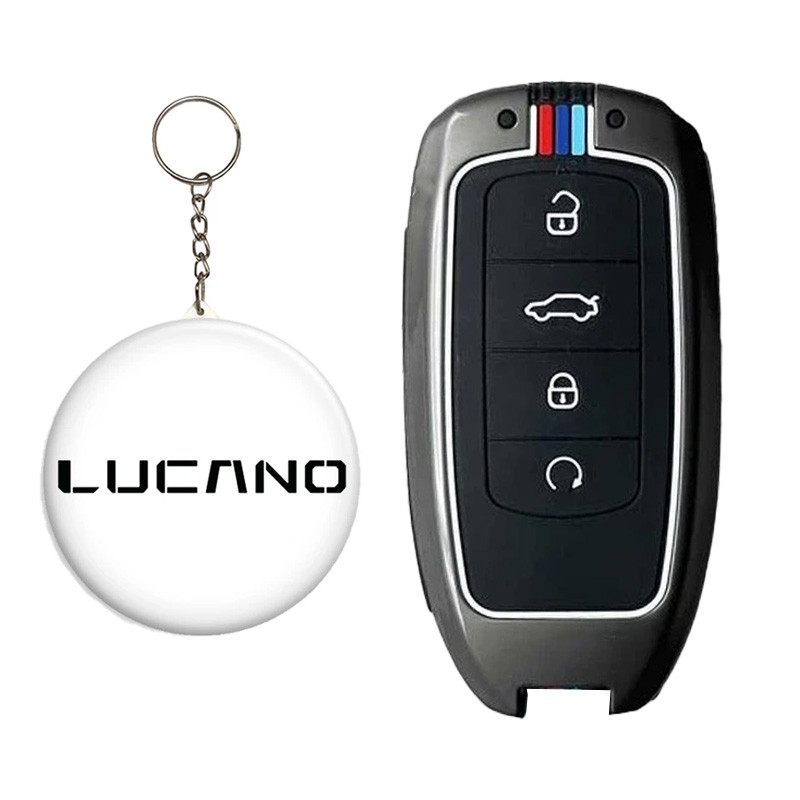 کاور ریموت و سوئیچ خودرو کالانیکس مدل COV-LUCANO-100130 طرح فلزی مناسب برای لوکانو L7 به همراه جاسوئیچی