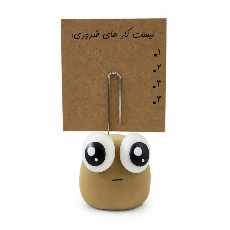 عروسک روداشبوردی طرح پو نگهدارنده کاغذ یادداشت