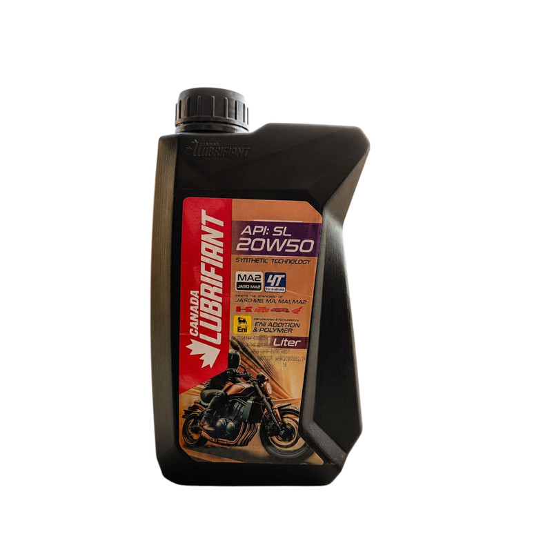 روغن موتور سیکلت تمام سنتتیک کانادا لوبریفنت مدل SL 20W-50 حجم 1 لیتر