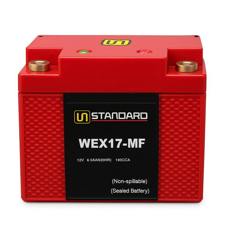 باتری موتورسیکلت 12 ولت 7 آمپر دبلیو استاندارد مدلWEX1L7-MF
