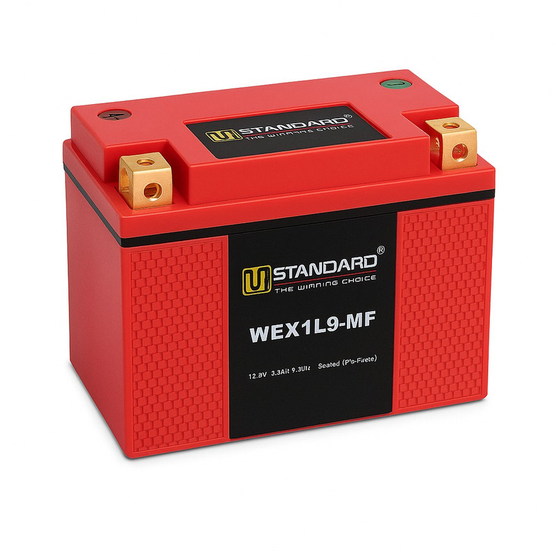 باتری موتورسیکلت 12ولت 9 آمپر دبلیو استاندارد مدل WEX1L9-MF