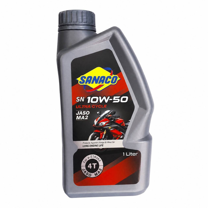 روغن موتور سیکلت نیمه سنتتیک ساناکو مدل SN 10W-50 حجم 1 لیتر