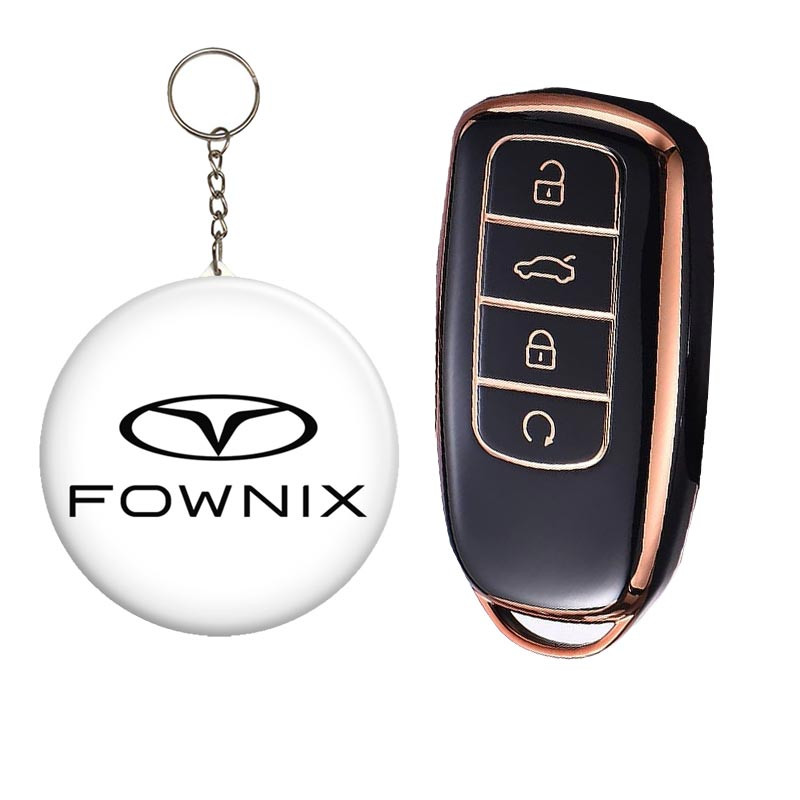 کاور ریموت و سوئیچ خودرو قطعه سازان کبیر مدل COV-FXWHT-1030225 مناسب برای فونیکس FX به همراه جاسوئیچی