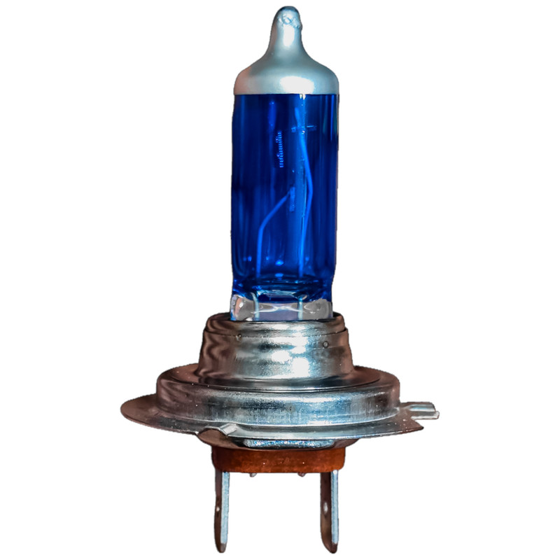لامپ نور پایین و نور بالا چراغ جلو تک حالته بست یدک مدل یخی کد E81 و E82 پایه H7 مناسب برای بی ام و سری ۱ بسته ۲ عددی