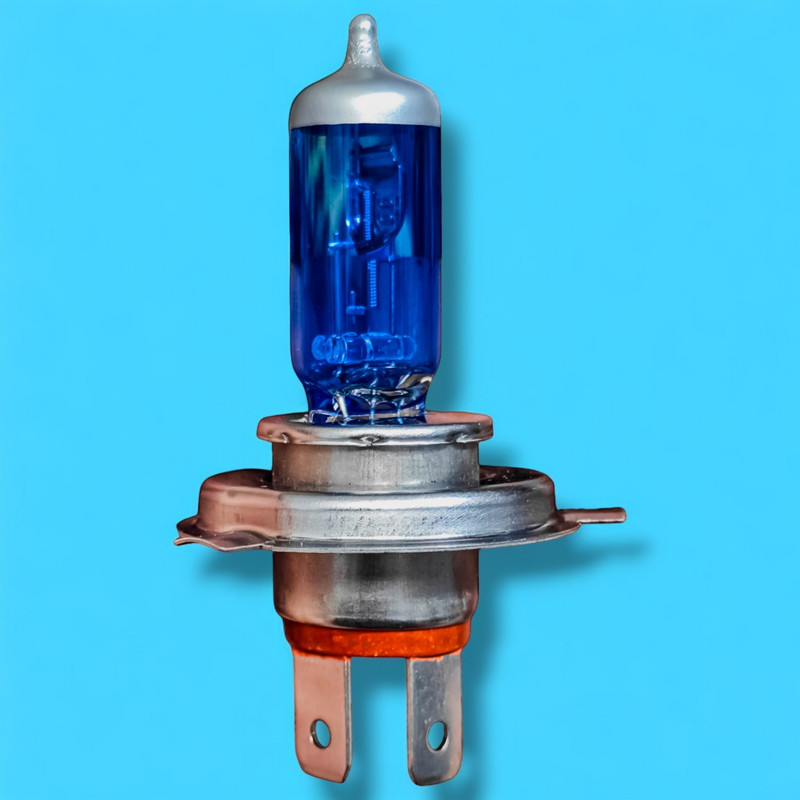 لامپ نور پایین و نور بالا چراغ جلو تک حالته بست یدک مدل یخی کد E21 پایه H4 مناسب برای بی ام و سری ۳ بسته ۲ عددی