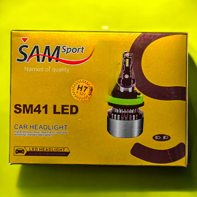 لامپ هدلایت خودرو سام مدل SM41.CSP پایه H7 بسته ۲ عددی