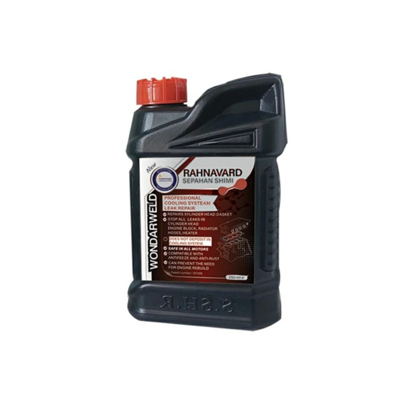 ترمیم کننده واشر سر سیلندر و سیستم مدار بسته آب خودرو بنزینی و گازسوز رهنورد کد 556 حجم 250 میلی لیتر