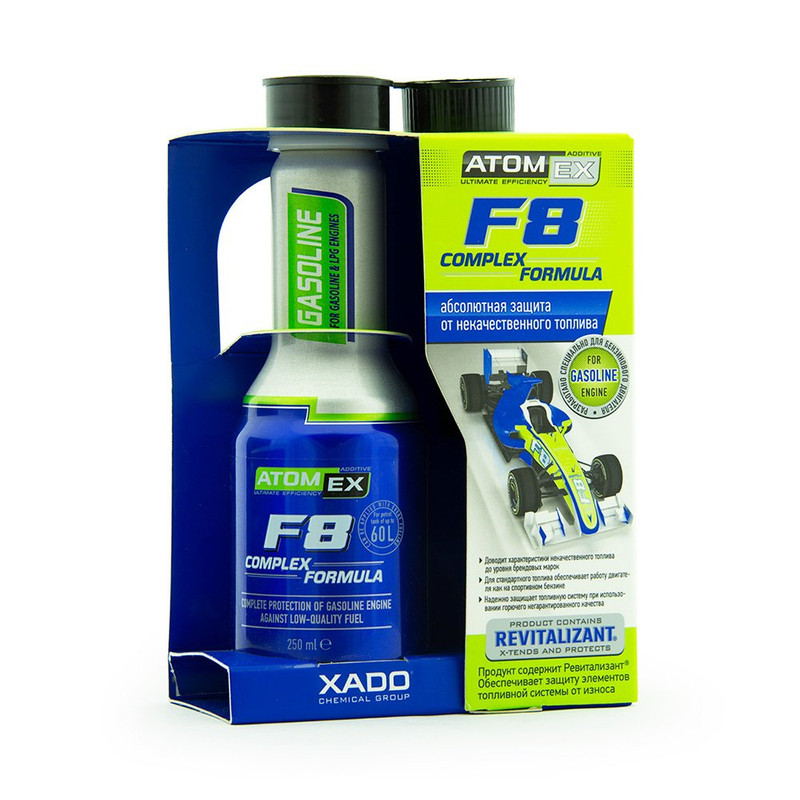 مکمل و محافظ سیستم سوخت خودرو اکسادو مدل F8 حجم 250 میلی لیتر