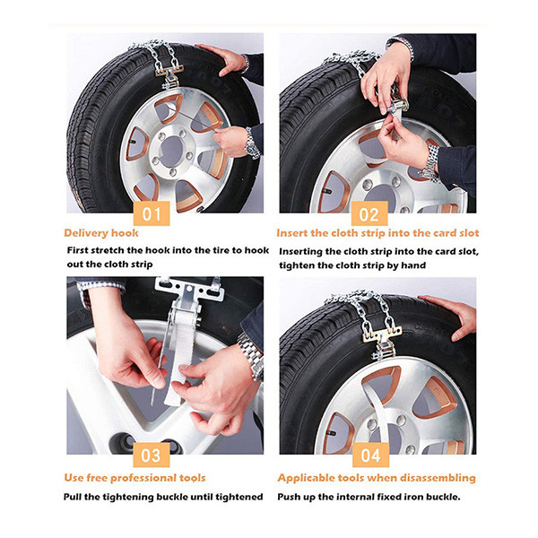 زنجیر چرخ تسمه ای مدل LUX CAR مناسب برای ال 90 بسته 6 عددی